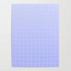 Future Grid Dreamy Ombre Minimal Pattern in Soothing Lavender Pastel Poster Gallery Image 4
