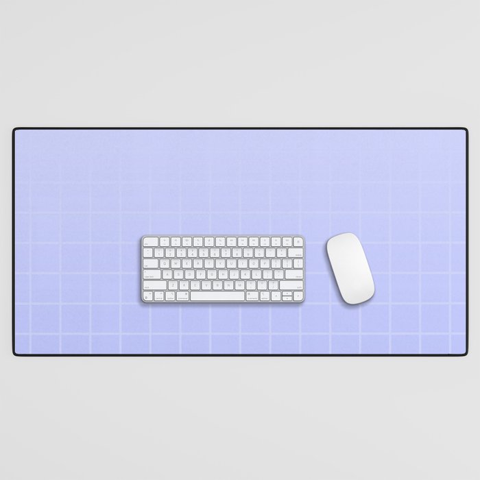 Future Grid Dreamy Ombre Minimal Pattern in Soothing Lavender Pastel Desk Mat Gallery Image 1