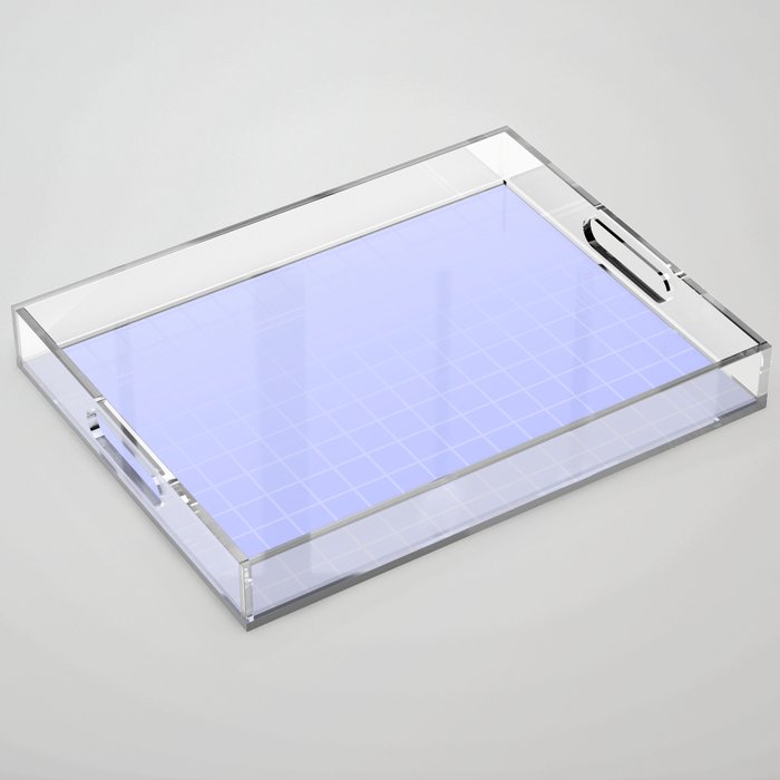 Future Grid Dreamy Ombre Minimal Pattern in Soothing Lavender Pastel Acrylic Tray Gallery Image 1