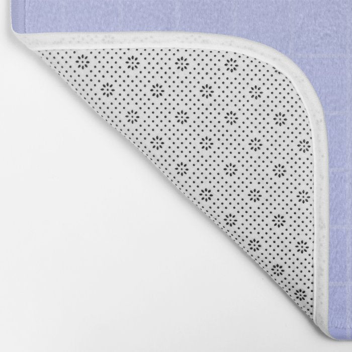 Future Grid Dreamy Ombre Minimal Pattern in Soothing Lavender Pastel Bath Mat Gallery Image 2