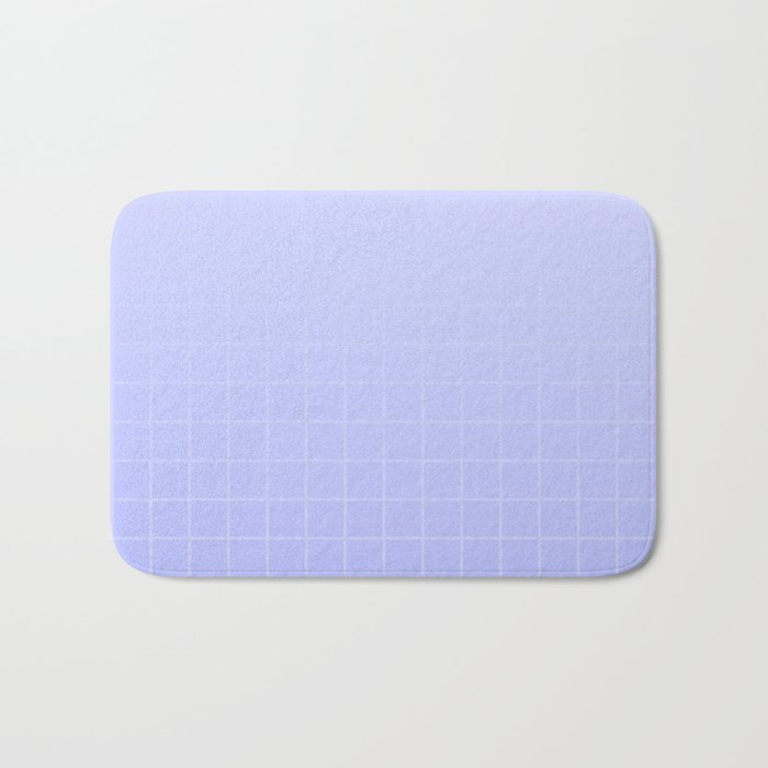 Future Grid Dreamy Ombre Minimal Pattern in Soothing Lavender Pastel Bath Mat Gallery Image 1