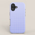 Future Grid Dreamy Ombre Minimal Pattern in Soothing Lavender Pastel iPhone Case Gallery Image 1