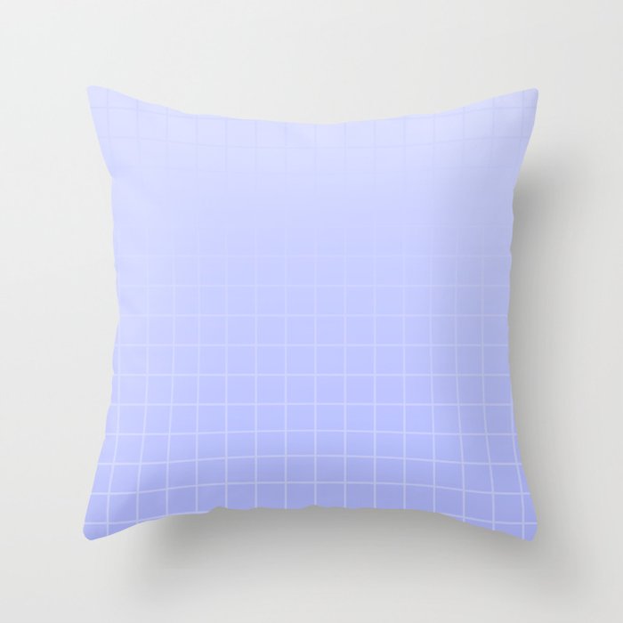 Future Grid Dreamy Ombre Minimal Pattern in Soothing Lavender Pastel Throw Pillow Gallery Image 6