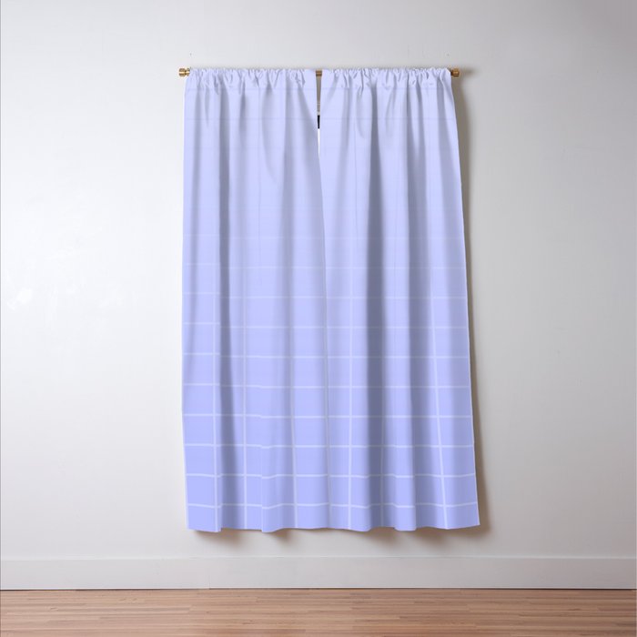 Future Grid Dreamy Ombre Minimal Pattern in Soothing Lavender Pastel Window Curtain Gallery Image 3