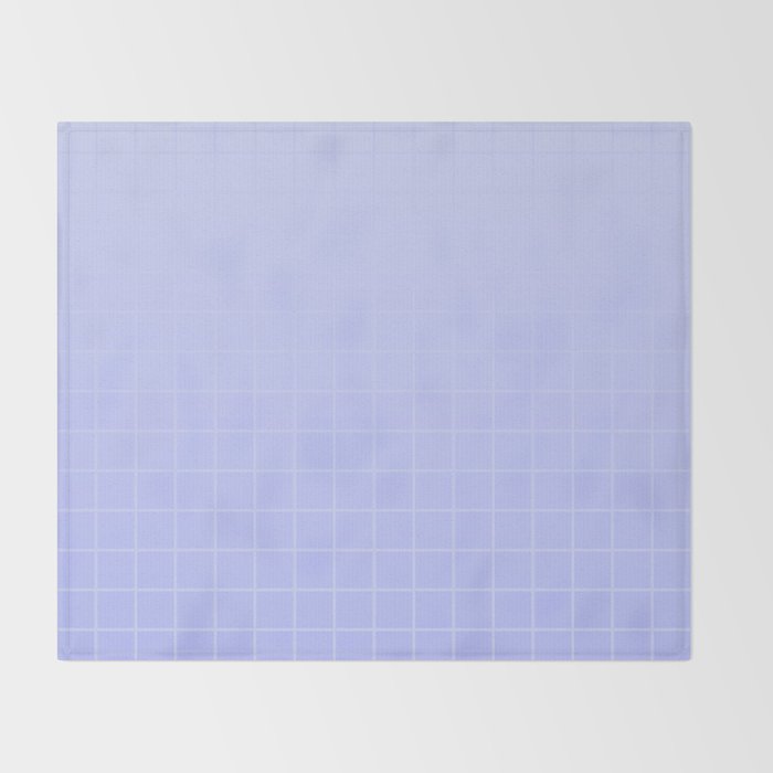 Future Grid Dreamy Ombre Minimal Pattern in Soothing Lavender Pastel Throw Blanket Gallery Image 2