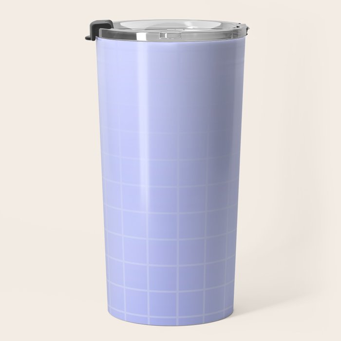 Future Grid Dreamy Ombre Minimal Pattern in Soothing Lavender Pastel Travel Mug Gallery Image 3