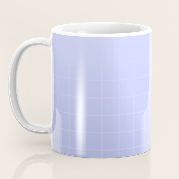 Future Grid Dreamy Ombre Minimal Pattern in Soothing Lavender Pastel Coffee Mug Gallery Image 3