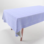 Future Grid Dreamy Ombre Minimal Pattern in Soothing Lavender Pastel Tablecloth Gallery Image 1