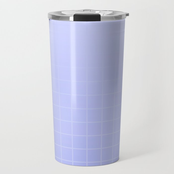 Future Grid Dreamy Ombre Minimal Pattern in Soothing Lavender Pastel Travel Mug Gallery Image 1