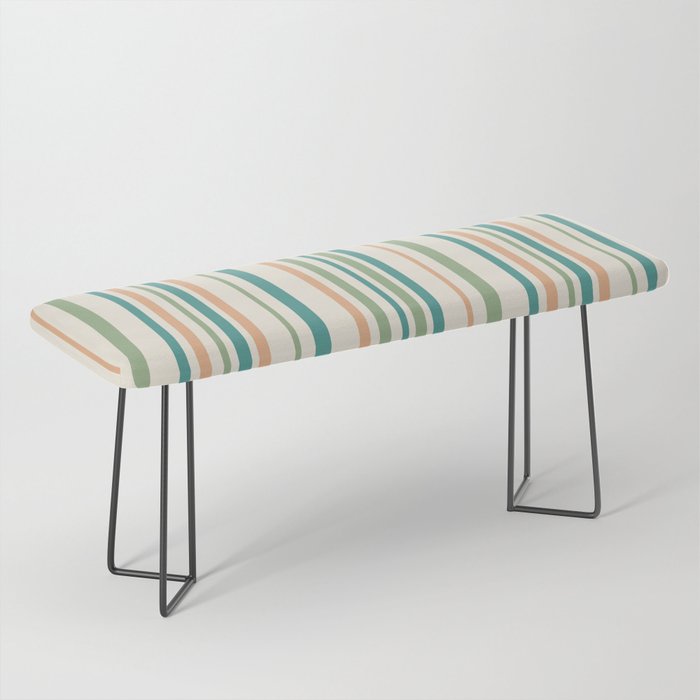 Classic Stripes XXVI - Natural Boho Bench Gallery Image 1