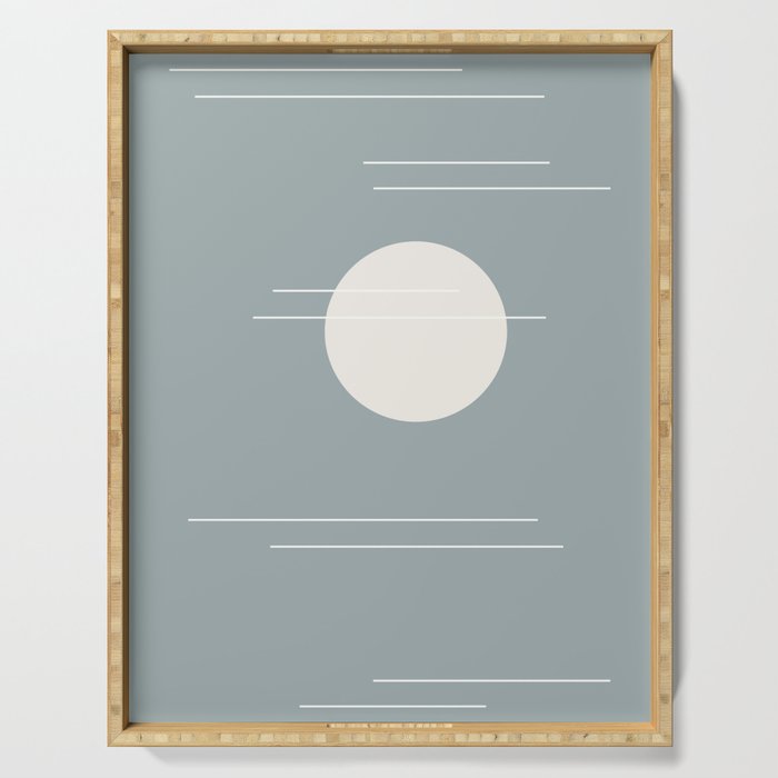 Minimal Sky Abstract XXXVII Serving Tray Gallery Image 1