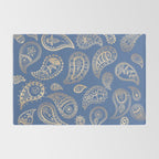 Classic blue and gold paisley Rug Gallery Image 2