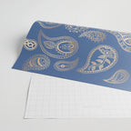 Classic blue and gold paisley Wrapping Paper Gallery Image 2