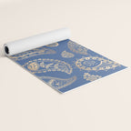 Classic blue and gold paisley Yoga Mat Gallery Image 2