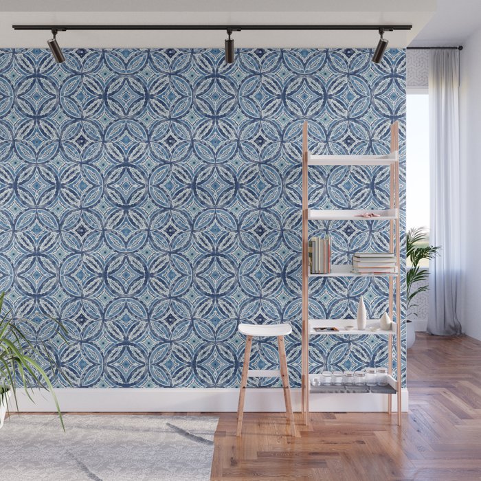 Moroccan Vibes Indigo C Wall Mural Gallery Image 1