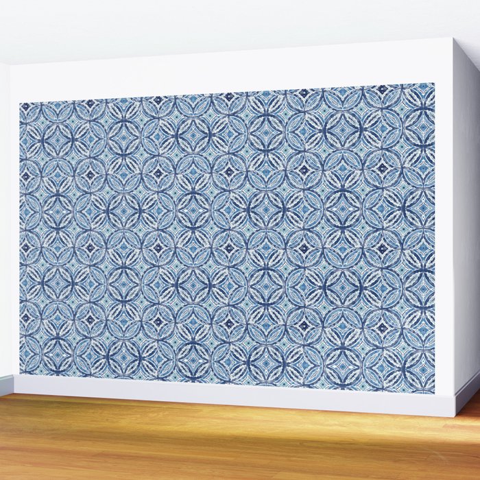 Moroccan Vibes Indigo C Wall Mural Gallery Image 2