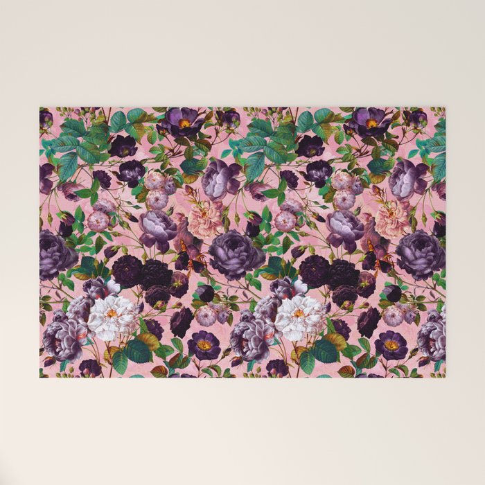 Rose Pink Garden Welcome Mat Gallery Image 1