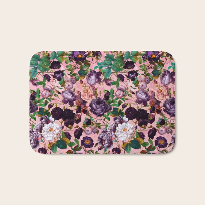 Rose Pink Garden Bath Mat Gallery Image 1
