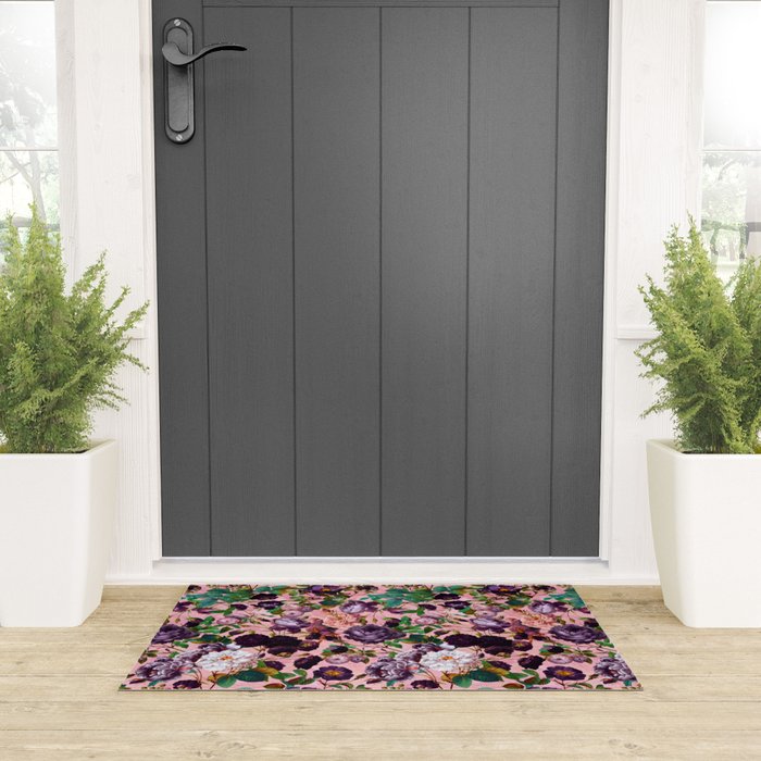 Rose Pink Garden Welcome Mat Gallery Image 3
