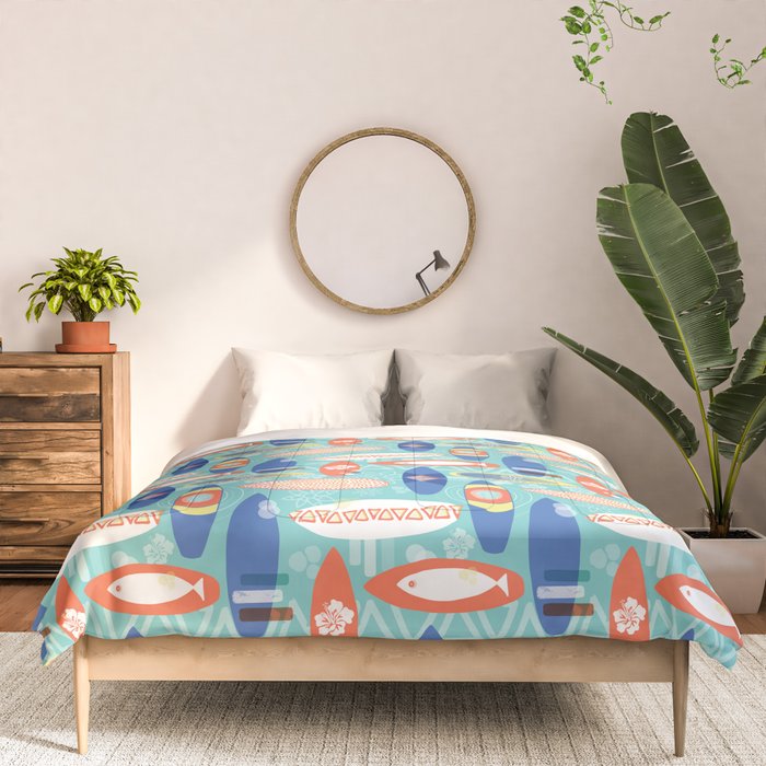 Vintage Surfboards Pattern Comforter Gallery Image 3