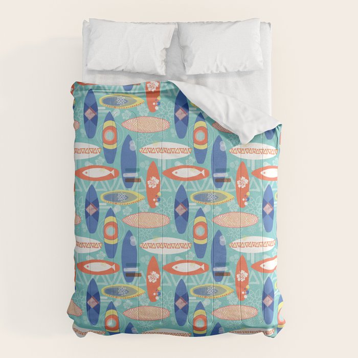 Vintage Surfboards Pattern Comforter Gallery Image 6