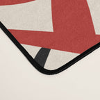 Dulcie Flowers Mid Century Modern Floral Abstract Pattern Red Black Cream Desk Mat Gallery Image 4