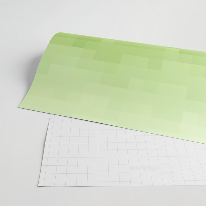 Gradient Pixel Green Wrapping Paper Gallery Image 2
