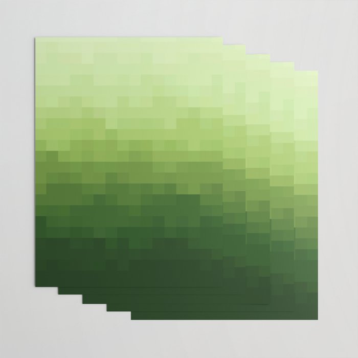 Gradient Pixel Green Wrapping Paper Gallery Image 3
