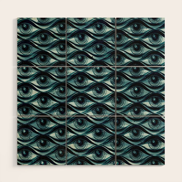 Hypnotized - vintage blue Wood Wall Art Gallery Image 1