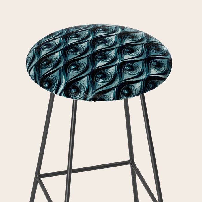 Hypnotized - vintage blue Stool Gallery Image 2
