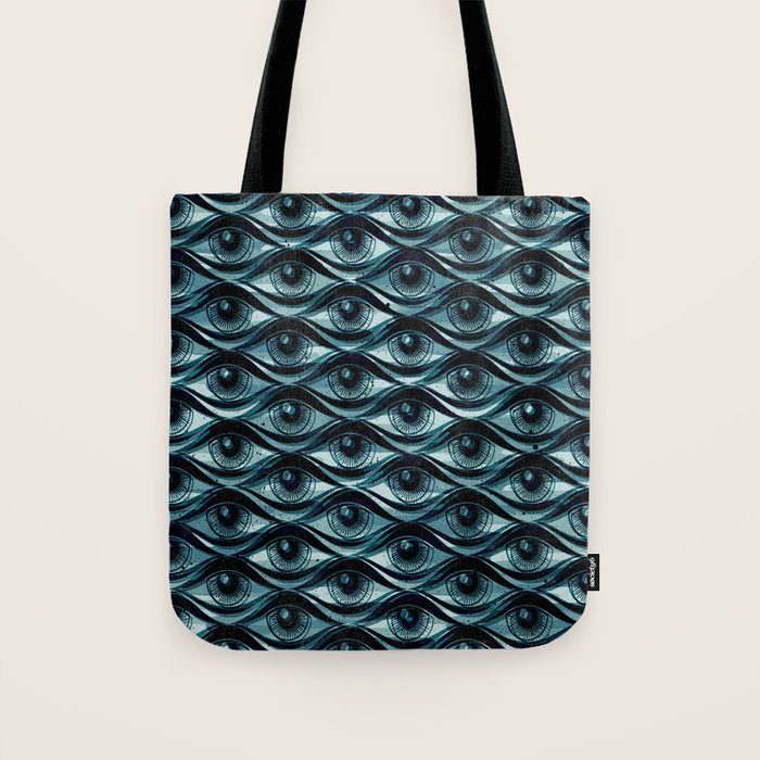 Hypnotized - vintage blue Tote Bag Gallery Image 1