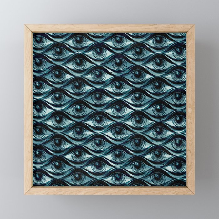 Hypnotized - vintage blue Mini Art Print Gallery Image 1