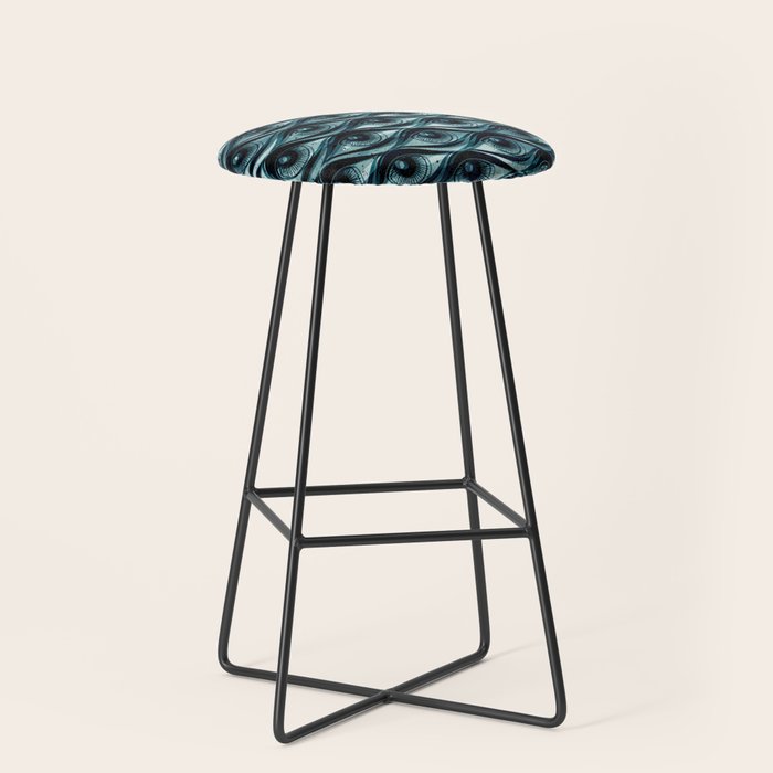 Hypnotized - vintage blue Stool Gallery Image 1