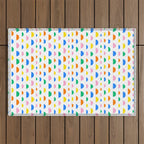 Colorful fun abstract pattern art Outdoor Rug Gallery Image 1