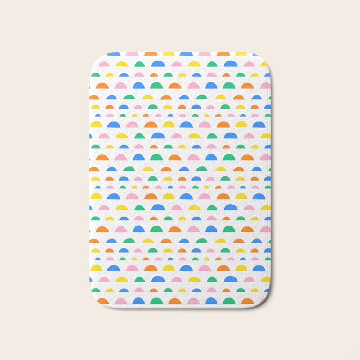 Colorful fun abstract pattern art Bath Mat Gallery Image 1