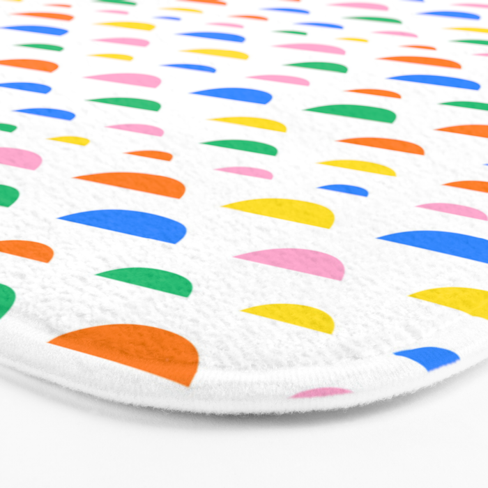 Colorful fun abstract pattern art Bath Mat Gallery Image 3