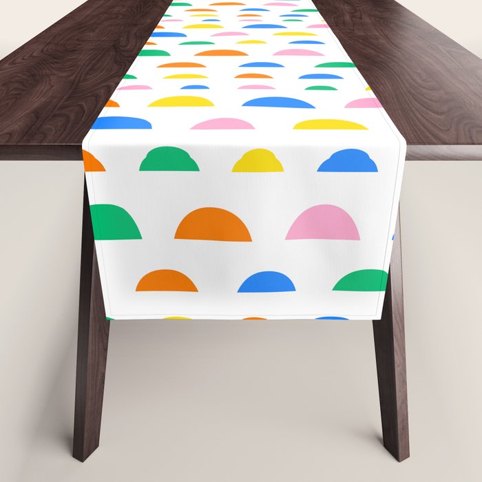 Colorful fun abstract pattern art Table Runner Gallery Image 1