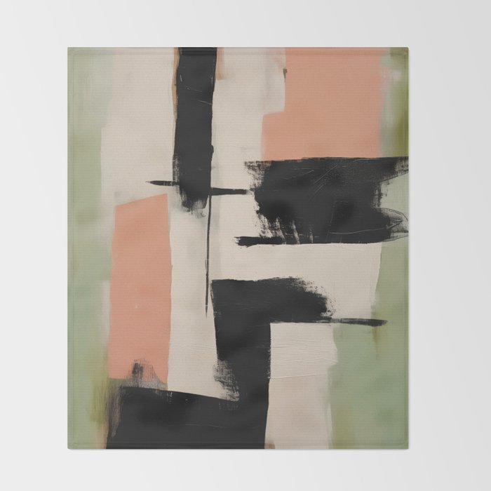  Soft Edge Abstraction 1 Throw Blanket Gallery Image 2