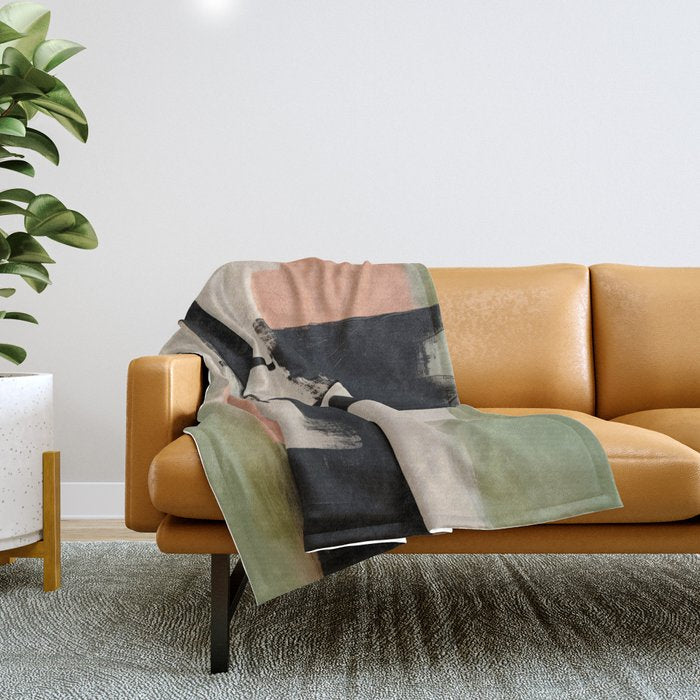  Soft Edge Abstraction 1 Throw Blanket Gallery Image 1