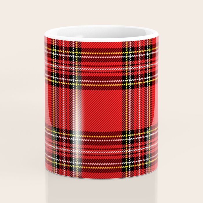 Vintage Red Tartan Plaid Scottish Pattern Coffee Mug Gallery Image 4