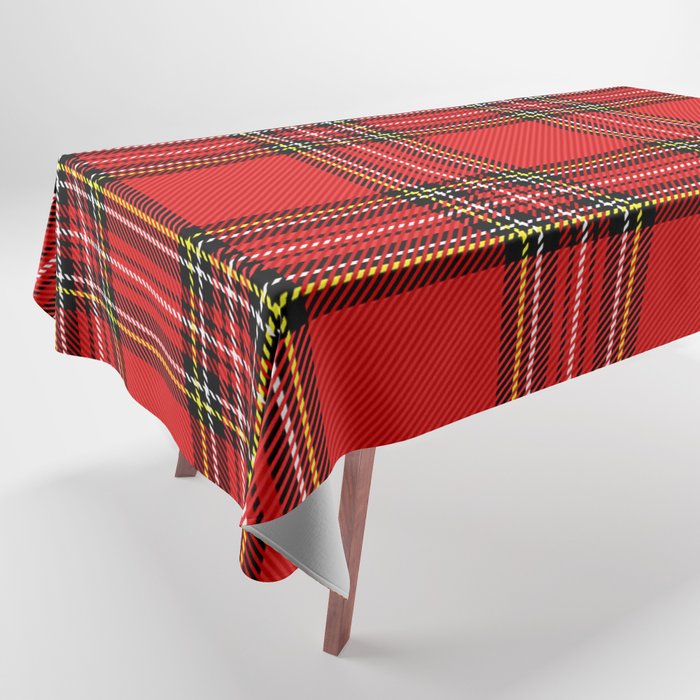 Vintage Red Tartan Plaid Scottish Pattern Tablecloth Gallery Image 1