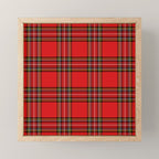 Vintage Red Tartan Plaid Scottish Pattern Mini Art Print Gallery Image 1