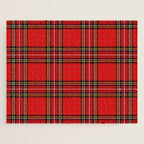 Vintage Red Tartan Plaid Scottish Pattern Jigsaw Puzzle Gallery Image 1