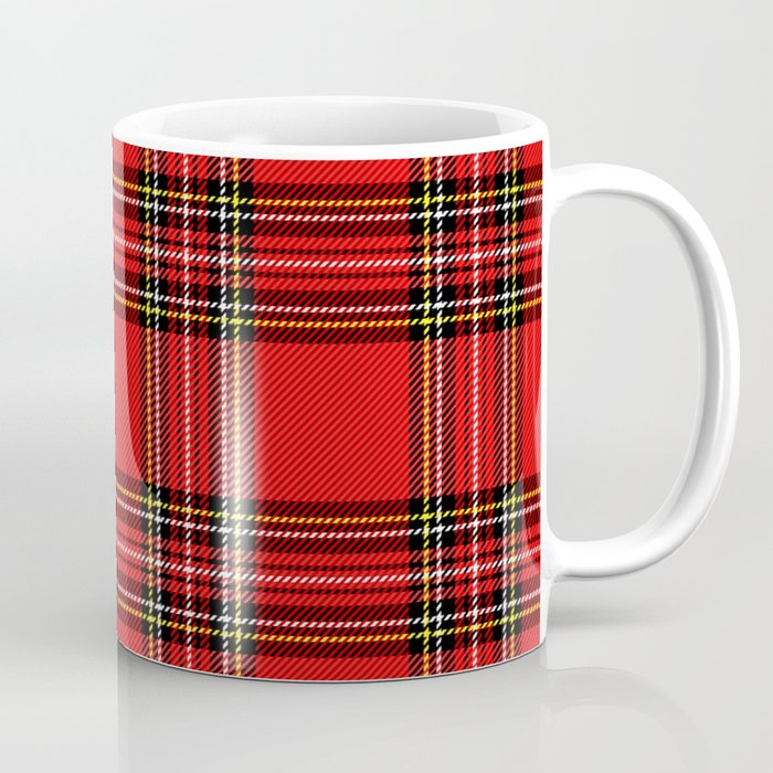 Vintage Red Tartan Plaid Scottish Pattern Coffee Mug Gallery Image 1