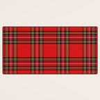 Vintage Red Tartan Plaid Scottish Pattern Desk Mat Gallery Image 3