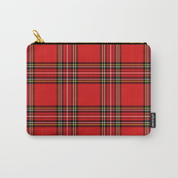 Vintage Red Tartan Plaid Scottish Pattern Carry All Pouch Gallery Image 1