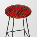 Vintage Red Tartan Plaid Scottish Pattern Stool Gallery Image 2