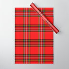 Vintage Red Tartan Plaid Scottish Pattern Wrapping Paper Gallery Image 1