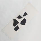 Bump & Kiss Minimalist Modern Mid Century Black Organic Shapes Pattern Paper Collage Yoga Mat Gallery Image 1