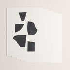 Bump & Kiss Minimalist Modern Mid Century Black Organic Shapes Pattern Paper Collage Wrapping Paper Gallery Image 3